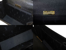 画像をギャラリービューアに読み込む, YVES SAINT LAURENT イブサンローラン ハンドバッグ トートバッグ ブランドロゴ レザー ブラック ゴールド金具 美品 中古 4c073644
