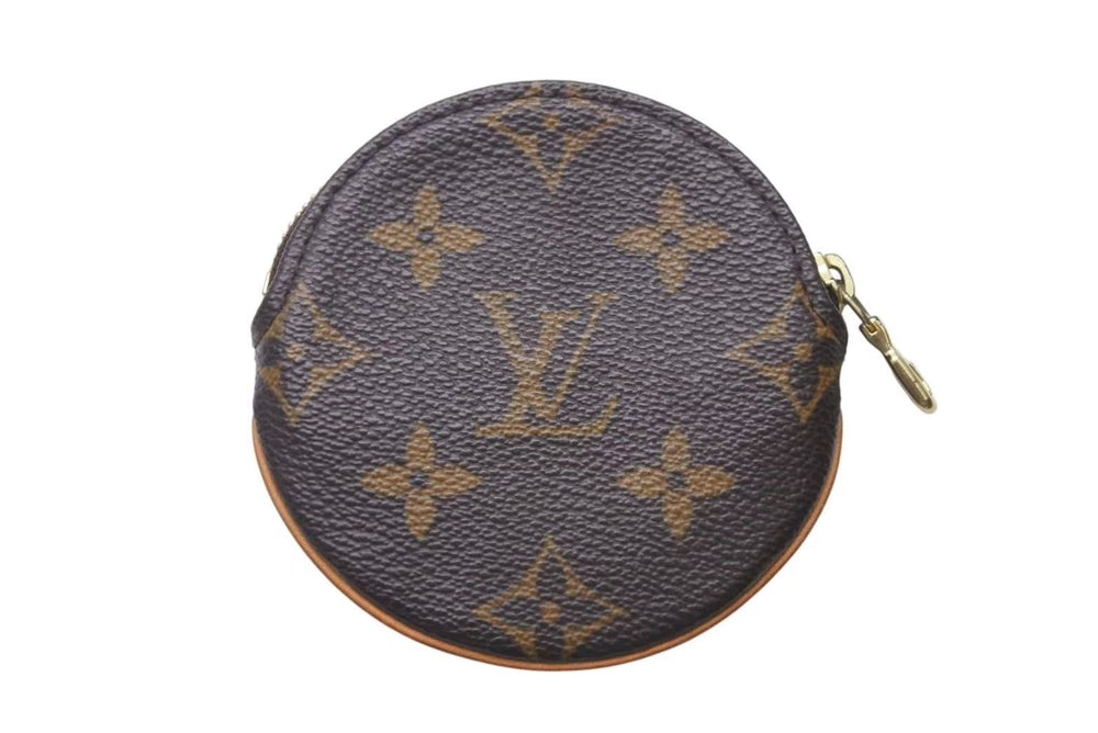 Very Good Condition LOUIS VUITTON Coin Case Porto Moneron Monogram Mini Canvas Brown M61926 Round Used 4c073646