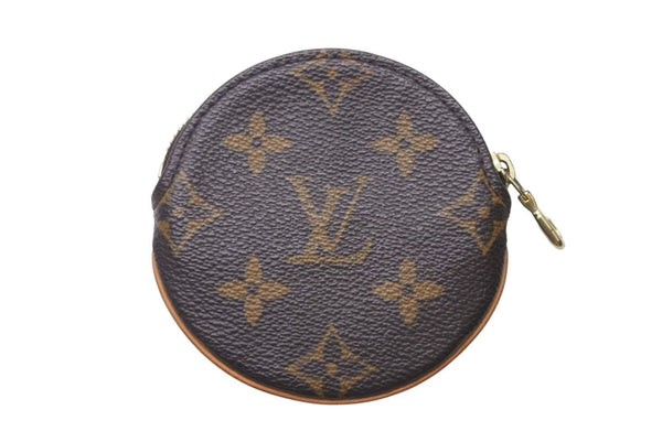 極美品 LOUIS VUITTON ルイヴィトン コインケース ポルトモネロン モノグラムミニキャンバス ブラウン M61926 円形 中古 4c073646