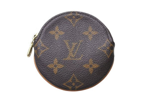 極美品 LOUIS VUITTON ルイヴィトン コインケース ポルトモネロン モノグラムミニキャンバス ブラウン M61926 円形 中古 4c073646