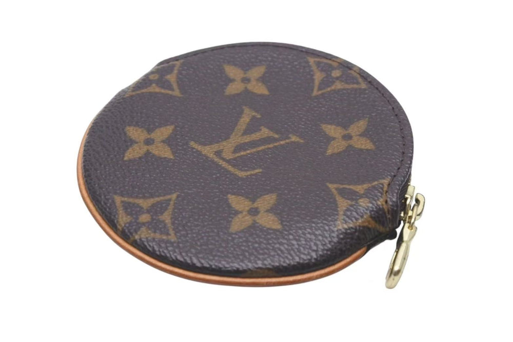 極美品 LOUIS VUITTON ルイヴィトン コインケース ポルトモネロン モノグラムミニキャンバス ブラウン M61926 円形 中古 4c073646