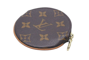 極美品 LOUIS VUITTON ルイヴィトン コインケース ポルトモネロン モノグラムミニキャンバス ブラウン M61926 円形 中古 4c073646
