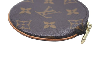 極美品 LOUIS VUITTON ルイヴィトン コインケース ポルトモネロン モノグラムミニキャンバス ブラウン M61926 円形 中古 4c073646