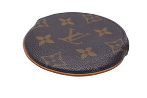 極美品 LOUIS VUITTON ルイヴィトン コインケース ポルトモネロン モノグラムミニキャンバス ブラウン M61926 円形 中古 4c073646