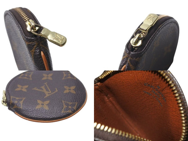 極美品 LOUIS VUITTON ルイヴィトン コインケース ポルトモネロン モノグラムミニキャンバス ブラウン M61926 円形 中古 4c073646