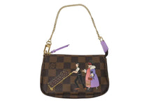 画像をギャラリービューアに読み込む, 新品同様 LOUISVUITTON ルイヴィトン イリュストレミニポシェット アクセソワールポーチ N63003 ブラウン パープル ゴールド 中古 4c073647