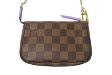画像をギャラリービューアに読み込む, 新品同様 LOUISVUITTON ルイヴィトン イリュストレミニポシェット アクセソワールポーチ N63003 ブラウン パープル ゴールド 中古 4c073647