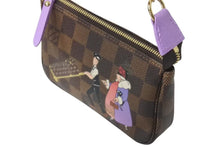 画像をギャラリービューアに読み込む, 新品同様 LOUISVUITTON ルイヴィトン イリュストレミニポシェット アクセソワールポーチ N63003 ブラウン パープル ゴールド 中古 4c073647