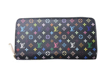 画像をギャラリービューアに読み込む, LOUIS VUITTON ルイヴィトン ジッピーウォレット 長財布 M60243 モノグラム マルチカラー ブラック 村上隆 美品 中古 4c073652