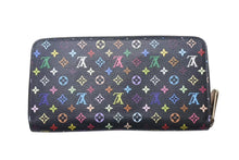 画像をギャラリービューアに読み込む, LOUIS VUITTON ルイヴィトン ジッピーウォレット 長財布 M60243 モノグラム マルチカラー ブラック 村上隆 美品 中古 4c073652