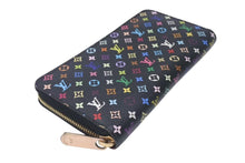 画像をギャラリービューアに読み込む, LOUIS VUITTON ルイヴィトン ジッピーウォレット 長財布 M60243 モノグラム マルチカラー ブラック 村上隆 美品 中古 4c073652