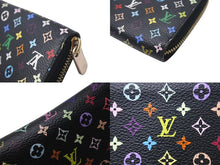 画像をギャラリービューアに読み込む, LOUIS VUITTON ルイヴィトン ジッピーウォレット 長財布 M60243 モノグラム マルチカラー ブラック 村上隆 美品 中古 4c073652