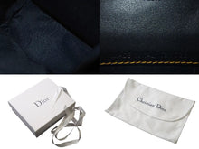 画像をギャラリービューアに読み込む, Christian Dior クリスチャンディオール シガレットケース TR1022 トロッター柄 ネイビー キャンバス レザー ゴールド金具 美品 中古 4c073654