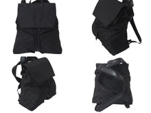 Load image into Gallery viewer, GUCCI グッチ GG柄 リュック バックパック デイバッグ イタリア製 002058 GGナイロン レザー ブラック 美品 中古 4c073656
