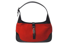 Load image into Gallery viewer, 極美品 GUCCI グッチ ワンショルダー ハンドバッグ フェルト レザー ブラック レッド 0013306 中古 4c073665