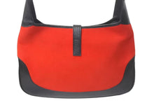 Load image into Gallery viewer, 極美品 GUCCI グッチ ワンショルダー ハンドバッグ フェルト レザー ブラック レッド 0013306 中古 4c073665