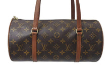 画像をギャラリービューアに読み込む, 極美品 LOUIS VUITTON ルイヴィトン ハンドバック パピヨン30 GM 筒型 モノグラム M51365 ゴールド金具 ブラウン 中古 4c073670