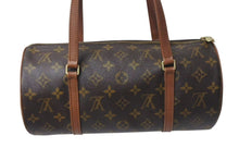 画像をギャラリービューアに読み込む, 極美品 LOUIS VUITTON ルイヴィトン ハンドバック パピヨン30 GM 筒型 モノグラム M51365 ゴールド金具 ブラウン 中古 4c073670