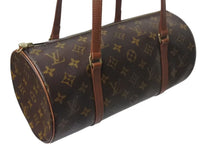 画像をギャラリービューアに読み込む, 極美品 LOUIS VUITTON ルイヴィトン ハンドバック パピヨン30 GM 筒型 モノグラム M51365 ゴールド金具 ブラウン 中古 4c073670