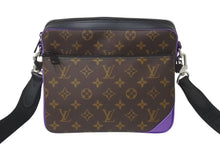 画像をギャラリービューアに読み込む, 極美品 LOUIS VUITTON ルイヴィトン モノグラム マカサー トリオ メッセンジャー ショルダーバッグ M46266 ブラウン パープル PVC レザー シルバー金具 中古 4c073682