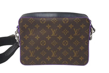 画像をギャラリービューアに読み込む, 極美品 LOUIS VUITTON ルイヴィトン モノグラム マカサー トリオ メッセンジャー ショルダーバッグ M46266 ブラウン パープル PVC レザー シルバー金具 中古 4c073682