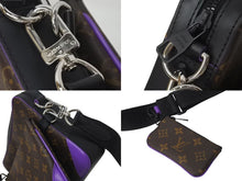 画像をギャラリービューアに読み込む, 極美品 LOUIS VUITTON ルイヴィトン モノグラム マカサー トリオ メッセンジャー ショルダーバッグ M46266 ブラウン パープル PVC レザー シルバー金具 中古 4c073682