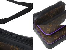 画像をギャラリービューアに読み込む, 極美品 LOUIS VUITTON ルイヴィトン モノグラム マカサー トリオ メッセンジャー ショルダーバッグ M46266 ブラウン パープル PVC レザー シルバー金具 中古 4c073682