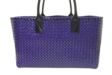 Load image into Gallery viewer, BOTTEGA VENETA ボッテガヴェネタ カバMM トートバッグ 115664 イントレチャート エナメル レザー パープル 世界限定500個 美品 中古 4c073684