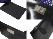 画像をギャラリービューアに読み込む, BOTTEGA VENETA ボッテガヴェネタ カバMM トートバッグ 115664 イントレチャート エナメル レザー パープル 世界限定500個 美品 中古 4c073684