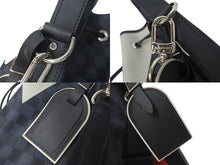 画像をギャラリービューアに読み込む, LOUIS VUITTON ルイヴィトン ノエ マラン ショルダーバッグ N41611 ダミエコバルト PVC レザー シルバー金具 美品 中古 4c073686