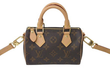 画像をギャラリービューアに読み込む, 極美品 LOUIS VUITTON ルイヴィトン ナノスピーディ ハンドバッグ 2WAYバッグ M81085 モノグラム PVC レザー 中古 4c073692