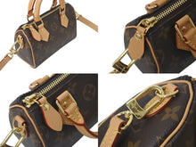 画像をギャラリービューアに読み込む, 極美品 LOUIS VUITTON ルイヴィトン ナノスピーディ ハンドバッグ 2WAYバッグ M81085 モノグラム PVC レザー 中古 4c073692