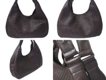 Load image into Gallery viewer, BOTTEGA VENETA ボッテガヴェネタ イントレチャート ホーボー ワンショルダーバッグ 124864 レザー ガンメタ金具 美品 中古 4c073693