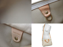 Load image into Gallery viewer, 極美品 LOUIS VUITTON ルイヴィトン スピーディ25 ハンドバッグ 2WAY N41371 ダミエアズールキャンバス ホワイト ブラウン 中古 4c073709