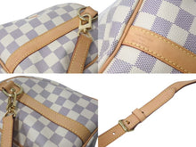 Load image into Gallery viewer, 極美品 LOUIS VUITTON ルイヴィトン スピーディ25 ハンドバッグ 2WAY N41371 ダミエアズールキャンバス ホワイト ブラウン 中古 4c073709