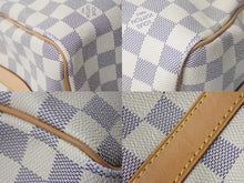 Load image into Gallery viewer, 極美品 LOUIS VUITTON ルイヴィトン スピーディ25 ハンドバッグ 2WAY N41371 ダミエアズールキャンバス ホワイト ブラウン 中古 4c073709