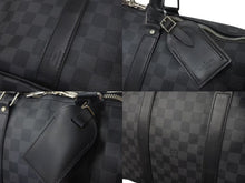 Load image into Gallery viewer, LOUIS VUITTON ルイヴィトン キーポル バンドリエール55 ボストンバッグ N41413 ダミエグラフィット ブラック 美品 中古 44c073710