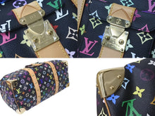 画像をギャラリービューアに読み込む, 極美品 LOUIS VUITTON ルイヴィトン キーポル45 ボストンバッグ M92640 モノグラム マルチカラー ブラック 村上隆 中古 4c073711