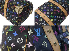 画像をギャラリービューアに読み込む, 極美品 LOUIS VUITTON ルイヴィトン キーポル45 ボストンバッグ M92640 モノグラム マルチカラー ブラック 村上隆 中古 4c073711