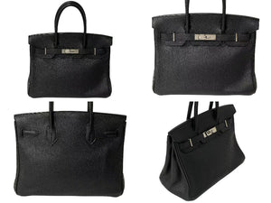 HERMES エルメス バーキン30 ハンドバッグ トゴ ブラック シルバー金具