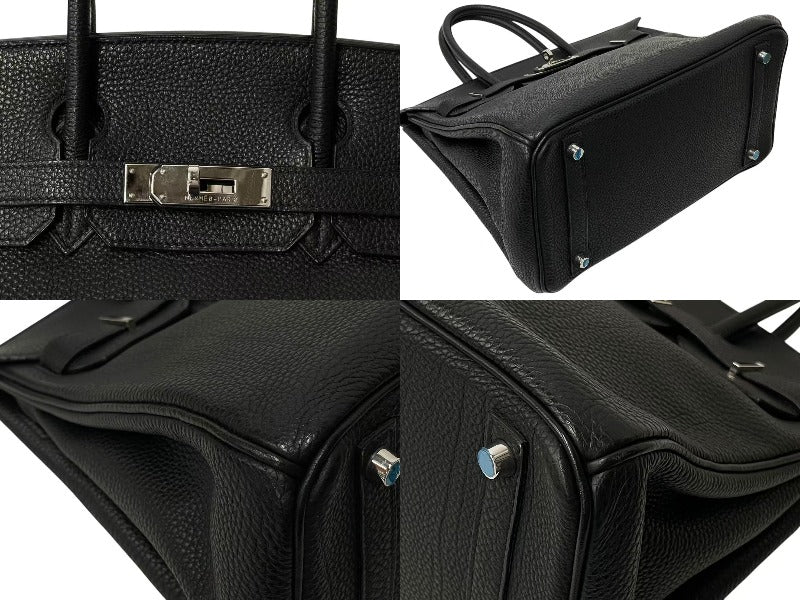 HERMES エルメス バーキン30 ハンドバッグ トゴ ブラック シルバー金具 ☐J刻印 2006年 美品 中古 4c073714
