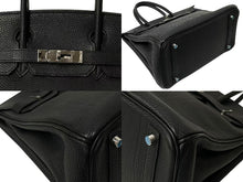 Load image into Gallery viewer, HERMES エルメス バーキン30 ハンドバッグ トゴ ブラック シルバー金具 ☐J刻印 2006年 美品 中古 4c073714
