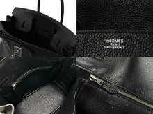 Load image into Gallery viewer, HERMES エルメス バーキン30 ハンドバッグ トゴ ブラック シルバー金具 ☐J刻印 2006年 美品 中古 4c073714