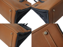 Load image into Gallery viewer, HERMES エルメス バーキン35 ハンドバッグ クシュベル ゴールド ブルーインディゴ シルバー金具 □C刻印 1999年 美品 中古 4c073715