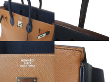Load image into Gallery viewer, HERMES エルメス バーキン35 ハンドバッグ クシュベル ゴールド ブルーインディゴ シルバー金具 □C刻印 1999年 美品 中古 4c073715
