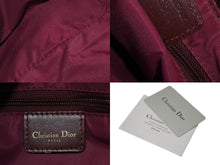 画像をギャラリービューアに読み込む, Christian Dior クリスチャンディオール トロッター ミニハンドバッグ PZ0052 キャンバス レザー ワインレッド ゴールド 美品 中古 4c073719