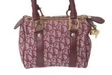 画像をギャラリービューアに読み込む, Christian Dior クリスチャンディオール トロッター ミニハンドバッグ PZ0052 キャンバス レザー ワインレッド ゴールド 美品 中古 4c073719
