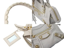 Load image into Gallery viewer, 極美品 BALENCIAGA バレンシアガ クラシック ミニ シティ ハンドバッグ ベージュ レザー 390160 ゴールド金具 中古 4c073721