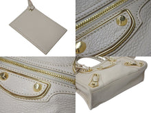 Load image into Gallery viewer, 極美品 BALENCIAGA バレンシアガ クラシック ミニ シティ ハンドバッグ ベージュ レザー 390160 ゴールド金具 中古 4c073721