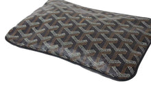 画像をギャラリービューアに読み込む, GOYARD ゴヤール セナPM クラッチバッグ SENAT2PMLTY01CL01P ブラック PVC レザー シルバー金具 美品 中古 4c073724